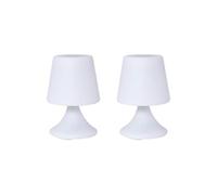Duo de Lampes Enceinte Bluetooth Interconnectées Color Block Blanc