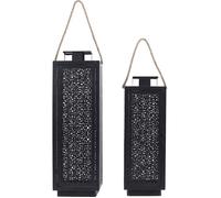 AltoBuy Duo de Lanternes Métal Ajouré Noir - MUNIA