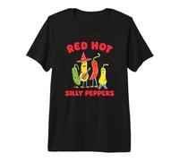 Duo de poivrons Rouges Chauds Amusants T-Shirt Haut de Gamme