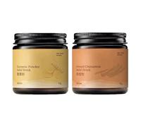 Duo de Poudre Cannelle et Curcuma Naturelles Qualité Supérieure, épices Moulues Idéales pour Aromatiser Les Boissons Chaudes