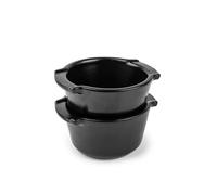 PEUGEOT Ramekin Appolia Duo Lot de 2 ramequins en céramique, noir satiné, 11 cm, 61883