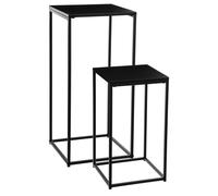 Duo de tables d'appoint Gota en métal - Noir