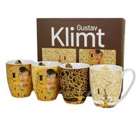Duo de tasses à café Klimt en porcelaine, mug, tasse à thé, tasse à café avec anse 350 ml
