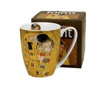 Duo de tasses à café Klimt The Kiss en porcelaine, mug, tasse à thé, tasse à café avec anse 350 ml