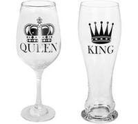 Duo de verres King et queen - Verre à bière et verre à vin Multi G