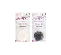 Duo d'éponges Konjac Nature et Konjac au charbon Bincho -