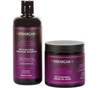 Duo Disciplinant Shampoing & Masque À L'huile D'argan Pour Cheveux Indisciplinés, Secs & Frisés - Combat Les Frisottis & Démêle - Sans Sulfate, Ogm, Silicone, Huile Minéral - 2x500ml[Z623]