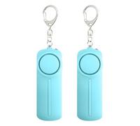 Duo dispositifs de sécurité personnels, fabriqués en ABS, 130 dB, double fonction, lumière LED, unités de sécurité de voyage, optimales pour les cas d'urgence, bleu