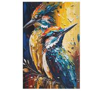 Duo d'oiseaux colorés Puzzles en Bois, De Décompression Puzzle, pour Adultes EnfFourmis 1000 Pièces Jouets De Décompression 78×53cm