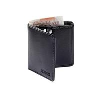 DUO DUFFEL Étui pour cartes unisexe en cuir PU avec compartiment pour argent liquide et 1 porte-badge, Noir , Taille unique, Moderne