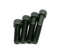 DUO ER 1pcs-20pcs DIN912 M6 Noir Hex Hexagon Socke Tête Tête Tête Full/Half Filetage Allen Boulons Allen Haute TENSILE Grade 12.9 Acier au Carbone Length : M6x18(20pcs)