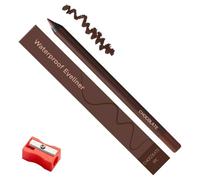 Duo Eye-Liner Waterproof 24 H, Crayon Yeux Taille-Crayon, Crayon Eye-Liner Persona Waterproof, Ne Coule Pas, Ne S'estompe Pas, Lisse Et Facile à Colorer, Crayon Eye-Liner Et Sourcils(Chocolate)
