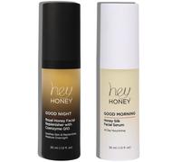 Duo Hey Honey Good Morning & Good Night | S rum visage Honey Silk et Royal Honey Coenzyme Q10 | Le meilleur soin visage jour et nuit pour une pea