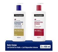 Duo Hydratation Intense Corps - Lait Corps Formule Norvégienne 400 Ml & Lait Corps Réparation Intense Cica 400 Ml Neutrogena