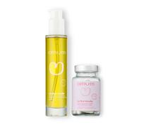 OMUM - Duo In & Out Traitement vergetures peau souple et élastique Huile sèche 100 ml + complément 60 gélules 1 mois