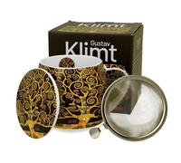 Duo Kaffeebecher Klimt Tree Of life aus Porzellan, Becher, teetasse, Kaffeetasse mit henkel 430 ml