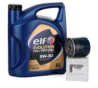 Duo Kit Entretien - Elf Evolution Full-Tech Fe 5W-30 5 lts + Filtre d´Origine 152089599R
