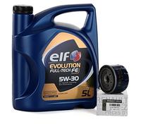 Duo Kit Entretien - Elf Evolution Full-Tech Fe 5W-30 5 lts + Filtre d´Origine 8200768913