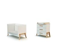 - Duo Lit Bébé et Commode en bois CANAILLE