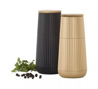 AdHoc MP153 Scape Lot de moulins à poivre et à sel en relief avec broyeur en céramique CeraCut® Noir/doré