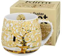 Duo | Mug en porcelaine - Klimt "Tree of Life" - 430 ml - Ecru - Design élégant - Qualité supérieure
