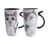DUO MUGS GEANTS HAPPY ET LUCKY CAT - Design Chat Kawaii