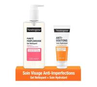 Duo Nettoyage & Hydratation Anti-Boutons - Gel Nettoyant Pureté Pamplemousse 150 Ml & Hydratant Anti-Boutons 50 Ml Neutrogena