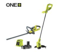 Duo ONE+ : Taille haies 18V 45cm RHT1845 + Coupe-bordures 25cm RLT1825M - 1 batterie lithium+ 2,0Ah et 1 chargeur 1,7A