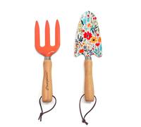 Duo outils de jardin mini râteau et pelle en bois et acier