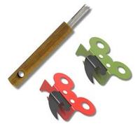 Duo Ouvre boîte manuel papillon et tire languette Fackelmann Bois,Noir,Vert,Rouge