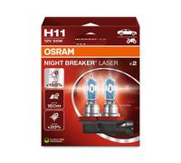 Duo Pack OSRAM H11 12V 55W PGJ19-2 NIGHT BREAKER® LASER Jusqu'à +150% Ampoule