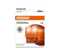Osram ORIGINAL 12V, WY21W, 7504-02B, socle en verre, lampe de signalisation halogène, double blister (2 lampes), white