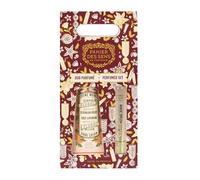 Panier des Sens - Crème Mains Coffret Cadeau Noël Rose Géranium - Élégant Duo Cadeau - Mini Crème Mains & Eau de Toilette Roll-On - Parfum de Grasse - Made in France - 10ml + 30ml
