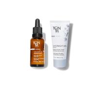 Duo Peau Neuve & Éclat Intense - Sérum Vitamine C Yonka 30ml + Glyconight Masque 50ml - Anti-Âge, Éclat, Réduction des Tâches, Peau Neuve - 99,9% Ingrédients Naturels