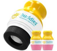 Duo Pink Solar Buddies Refillable Roll On Sponge Applicator For Kids, Adults, Families, Travel Size Holds 100ml Travel Friendly for Sunscreen, Suncream and Lotions