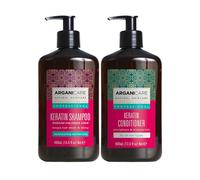 Duo Réparateur Et Fortifiant À La Kératine - Arganicare - Tous Types De Cheveux Shampooing Et Après Shampooing