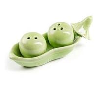Duo sel poivre petits pois avec cosse saliere poivriere originale