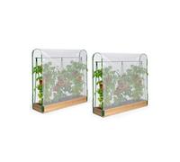 IDMarket Serres à tomates modulable Duo Spéciale Croissance Kit complet bâche + support