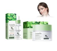 Duo Sérum Apaisant & Crème Hydratante à la Centella Asiatica, Soin Réparateur Intense Pour Peau Sensible, Atténue Rougeurs, Renforce Barrière Cutanée, Non Comédogène, Soin Quotidien Confort