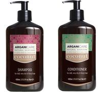 Duo Shampoing + Après Shampoing A La Noix De Coco Bio Nettoie, Hydrate Et Revital Conserve L'eclat Haute Hydratation Cheveux Secs & Abîmés 1x400 Ml+ 1x400ml[H127]