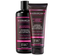 Duo Shampoing & Gommage Kératine - KERARGAN - Cheveux abîmés - Purifie et protège - Sans sulfate - 500ml + 250ml