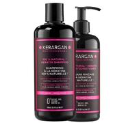 Duo Shampoing & Soin sans rinçage Kératine - KERARGAN - Cheveux abîmés - Sans sulfate - 500ml + 350ml