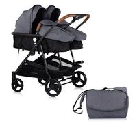 DUO SMART Poussette jumeaux ou enfants rapprochés largeur 79 cm Gris sans cosy