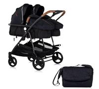 DUO SMART Poussette jumeaux ou enfants rapprochés largeur 79 cm Noir sans cosy