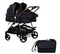 DUO SMART Poussette jumeaux ou enfants rapprochés largeur 79 cm Noir sans cosy