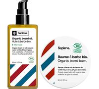 Duo Soin Barbe Homme Bio - Fabriqué En France - Huile À Barbe 50 Ml + Baume À Barbe 60 Ml - Soins Huile De Ricin Barbe Homme - Favorise La Pousse Barbe Et Hydrate[Z512]