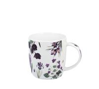 Duo Spring in bloom Tasse en porcelaine New Bone China Violet Flowers dans une boîte décorative 400 ml