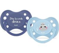 Duo sucettes anatomiques - DODIE - EDL A102 - +6 mois - Hippo