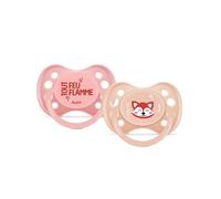 DODIE, Sucettes Anatomiques, Tetine pour bébé, +6 mois, Sans BPA, Résistante, Rose, fille, Panda, Lot de 2