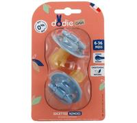 Dodie Sucettes rondes Gaïa en caoutchouc Ciel étoilé 6-36 mois Lot de 2